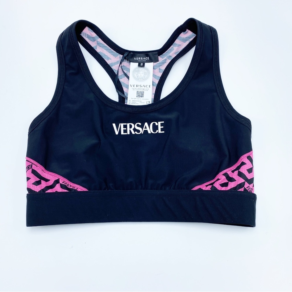 NEW Versace Size 2/ US Small Greca Signature Accent Sports Bra